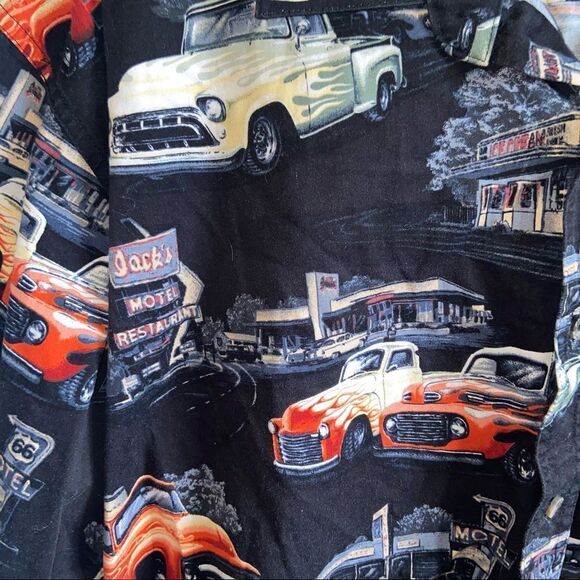 RedHead Vintage Truck Pattern Button up top - Picture 4 of 10